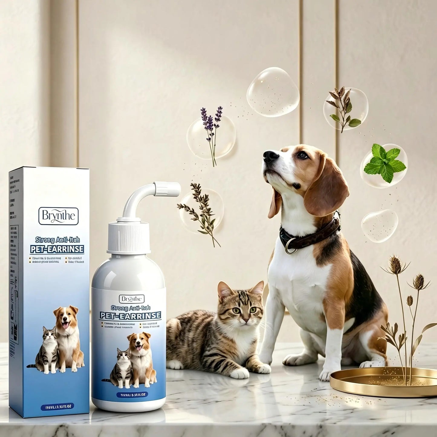 gentle pet ear wash | odor-free cleaning for dogs & cats