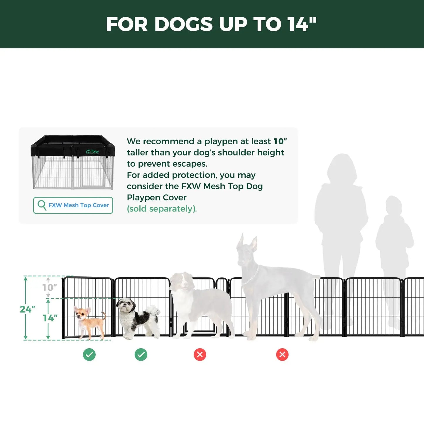 fxw homeplus unleashed indoor dog playpen - stress-free and safe play, heavy duty dog pen | patented