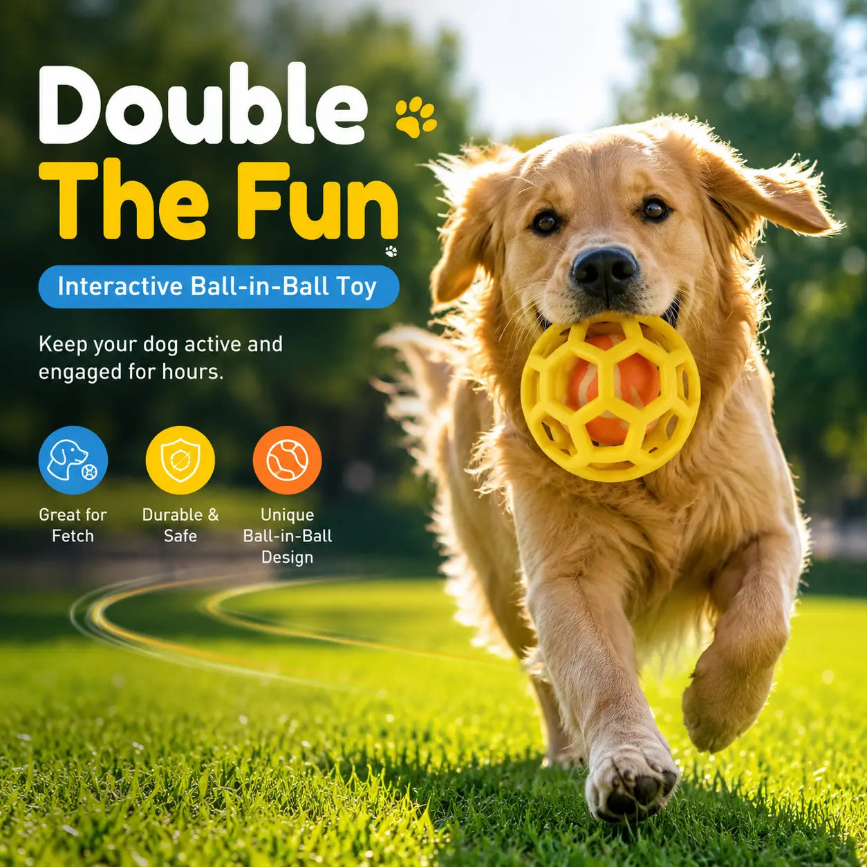 3 Pack Soft TPR Hollow Dog Toy Balls with Built-In Tennis Ball, Floating Interactive Fetch Chew Toy for Dental Cleaning, Suitable for Small Medium Large Dogs Indoor Outdoor Pool Play Indoor Training Ball