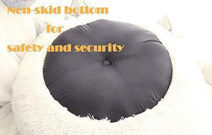Cat Bed for Indoor Cats,Mini Plush Self Warming Kitten Bed, 20 Inch | Soft round Fluffy Dog Bed and Cat Nest for Kittens and Small Dogs, Cozy Medium Bed for Indoor and Warm Autumn or Winter Sleep