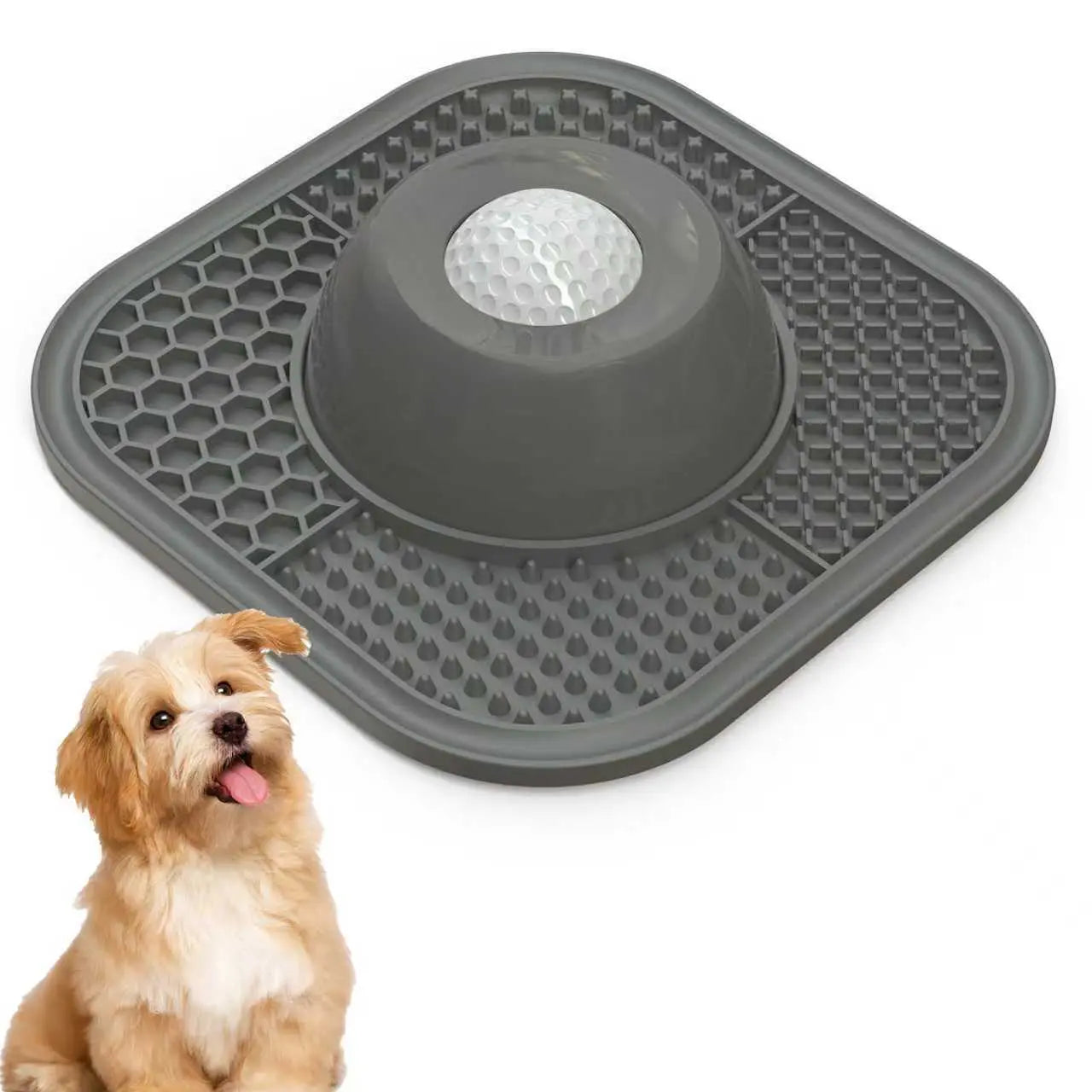 pawlove slow feeder dog bowls for liquid treat, anti-slip【entertained ball-in】 bone broth dog lick bowl, 3/4 cup yogurt pup lick toy for large medium small breeds dietary supplement/post-op nutrition pet stuff dogaccessories #summervibes #petlovers, slow