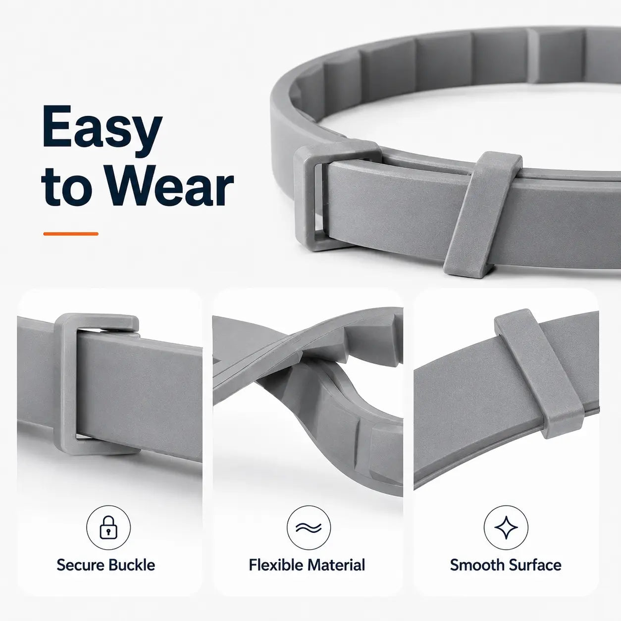 dog collar for large dogs over 18 lbs, adjustable fresh scent lightweight pet collar for everyday wear, walks & outdoor use