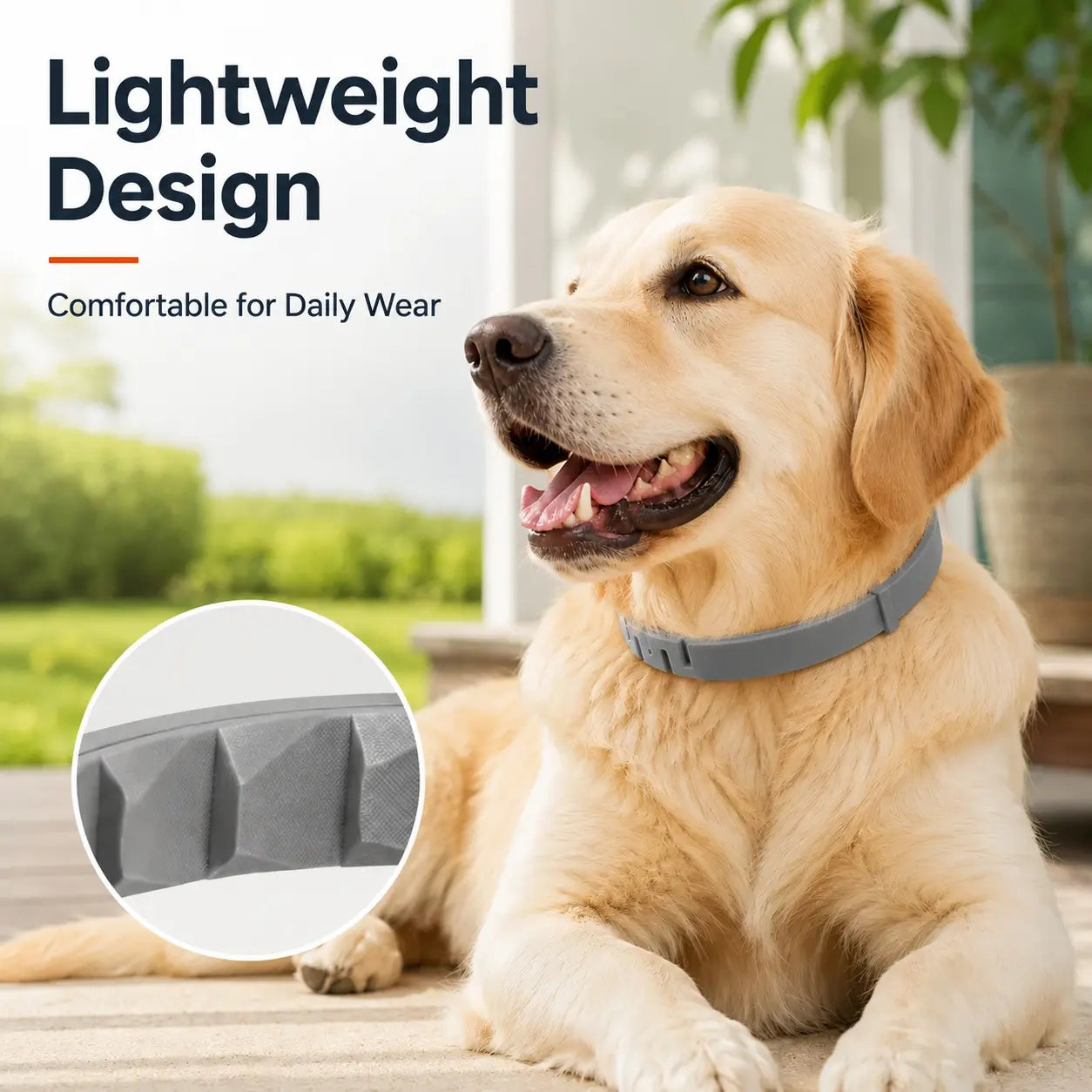 dog collar for large dogs over 18 lbs, adjustable fresh scent lightweight pet collar for everyday wear, walks & outdoor use