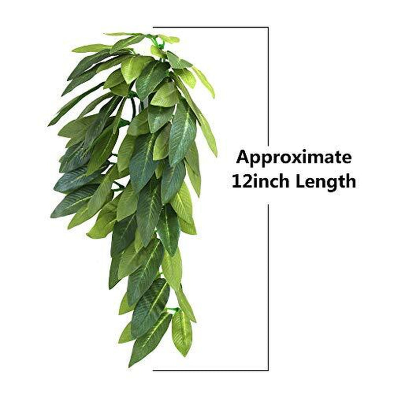 reptile plants hanging silk terrarium plants with suction cup, 12 inches