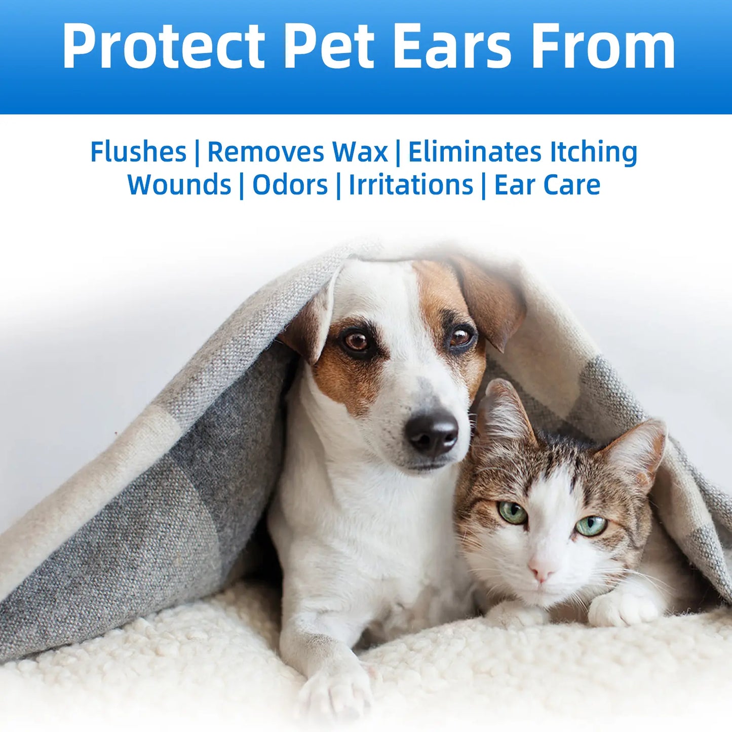 gentle pet ear wash | odor-free cleaning for dogs & cats
