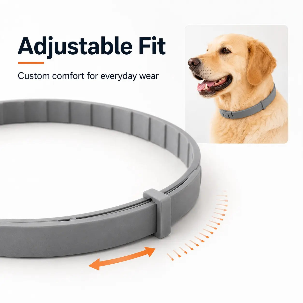 dog collar for large dogs over 18 lbs, adjustable fresh scent lightweight pet collar for everyday wear, walks & outdoor use