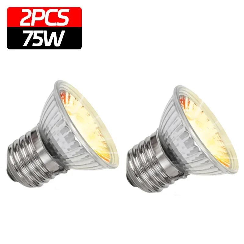 25/50/75w uva uvb reptile lamp bulb turtle basking uv light bulbs heating light pet heat lamp amphibians full sunlamp
