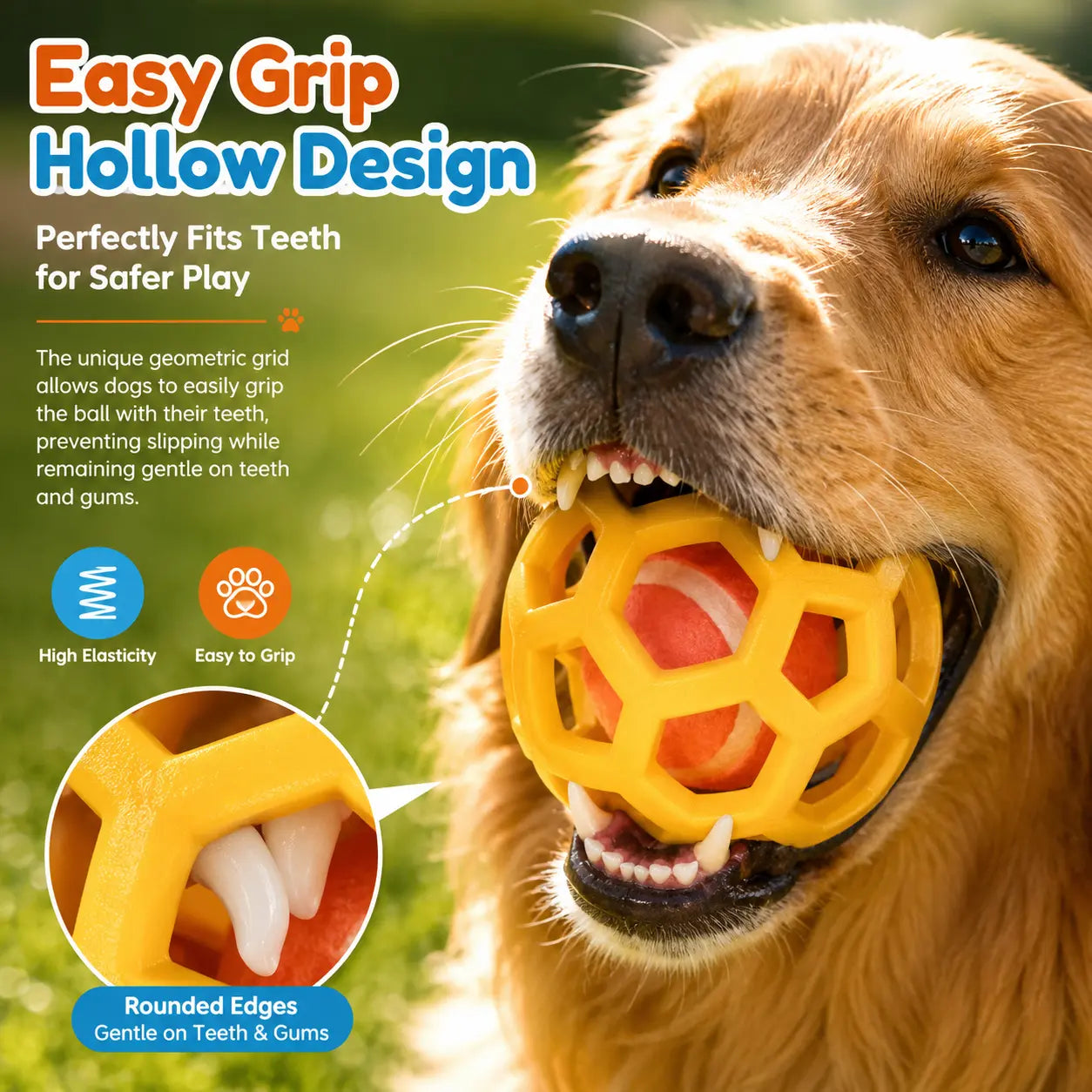3 pack soft tpr hollow dog toy balls with built-in tennis ball, floating interactive fetch chew toy for dental cleaning, suitable for small medium large dogs indoor outdoor pool play indoor training ball