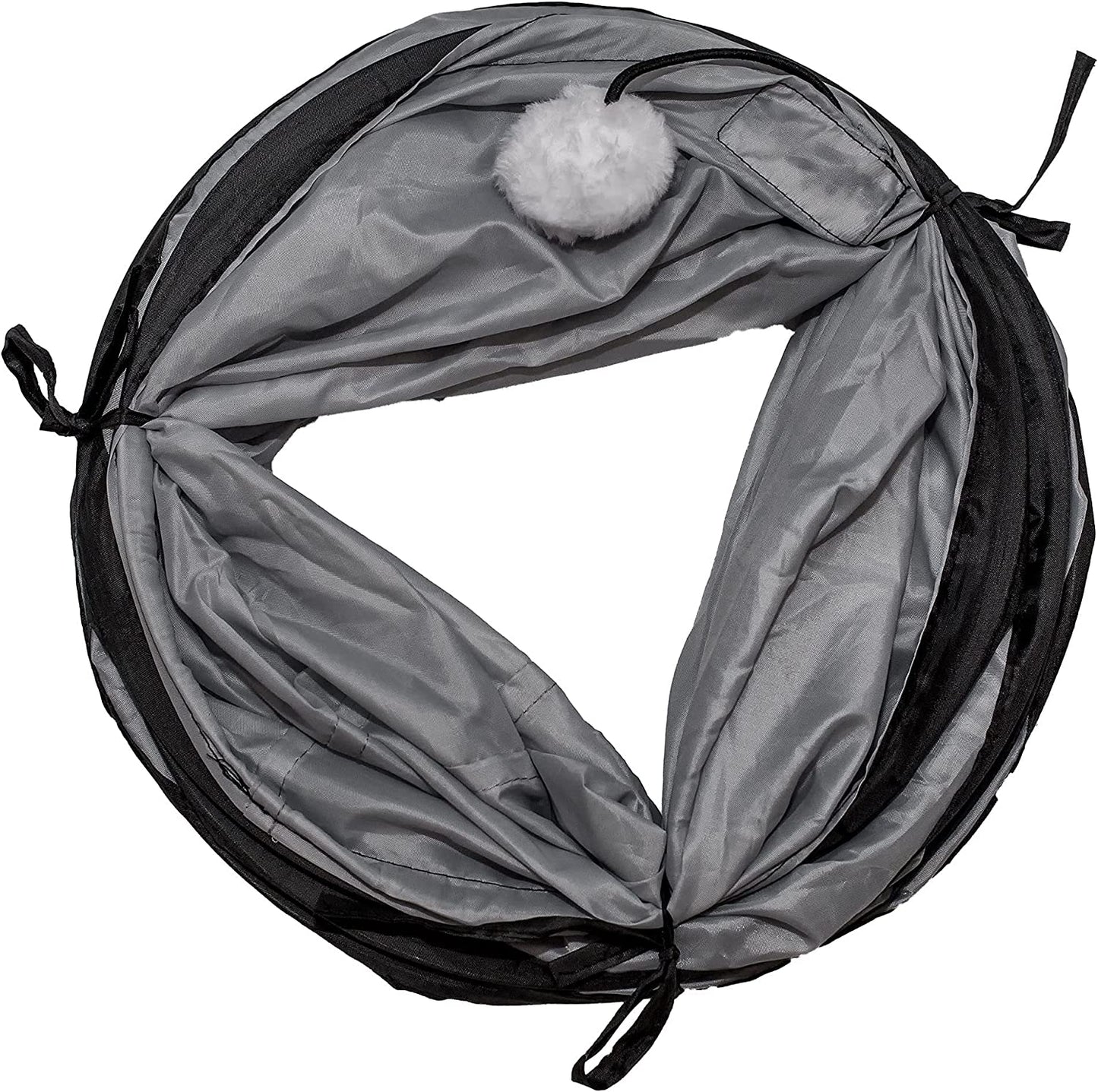 cat tunnel for indoor cats collapsible pop-up pet tube peek hole hideaway play toys for cats with ball