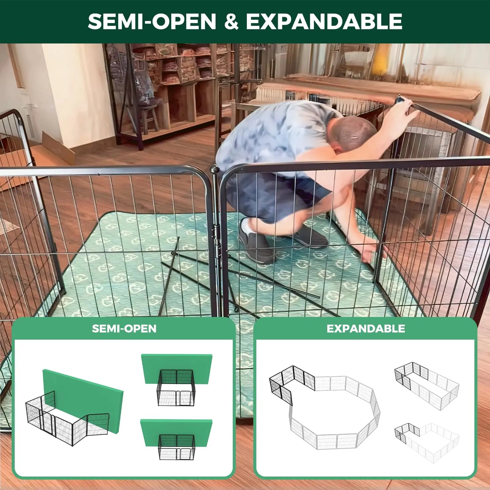 FXW Homeplus Unleashed Indoor Dog Playpen - Stress-Free and Safe Play, Heavy Duty Dog Pen | Patented