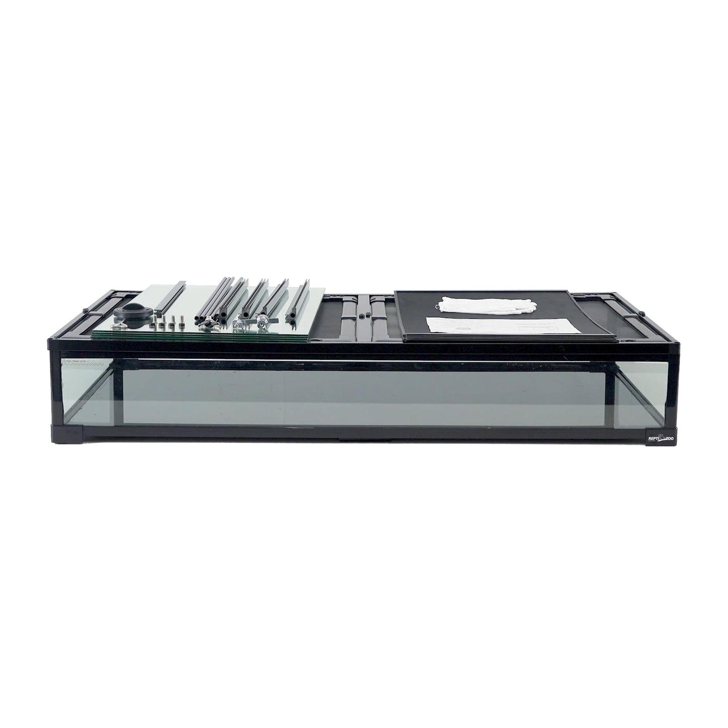 90gallon reptile large terrarium upgrade glass front opening tank sliding door with screen ventilation reptile terrarium about 48" x 24" x 18"(knock-down)