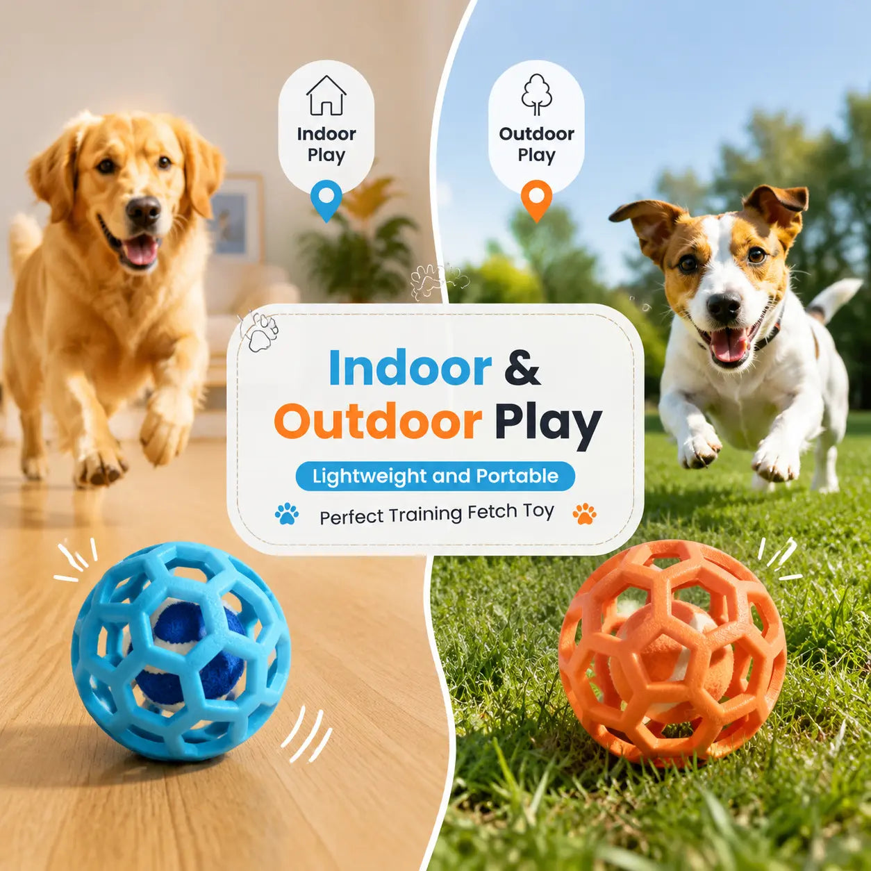 3 pack soft tpr hollow dog toy balls with built-in tennis ball, floating interactive fetch chew toy for dental cleaning, suitable for small medium large dogs indoor outdoor pool play indoor training ball