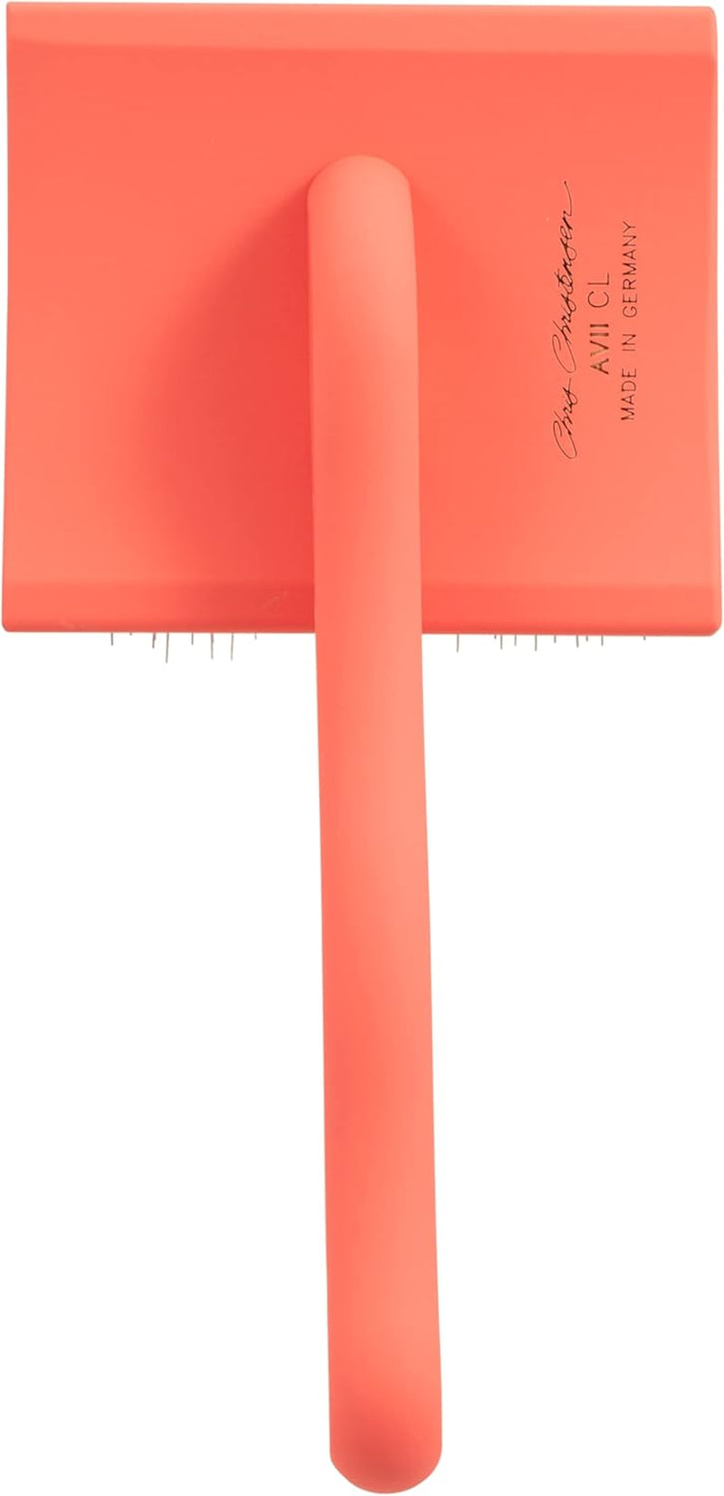 big g dog slicker brush for dogs (goldendoodles, labradoodles, poodles), groom like a professional, fluff detangle style, saves time energy, coral, large