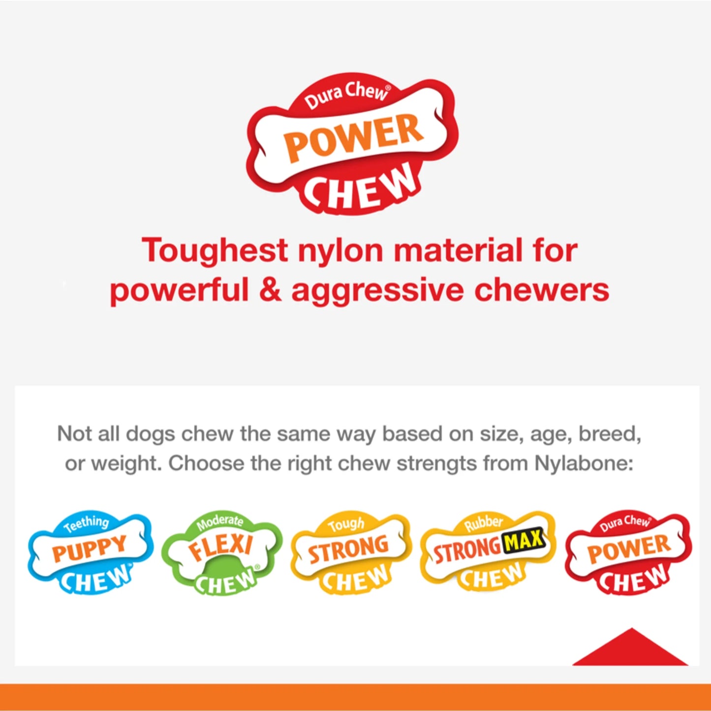 power chew comfort hold x bone dog toy, dog chew toy, beef flavor, large, 1 count