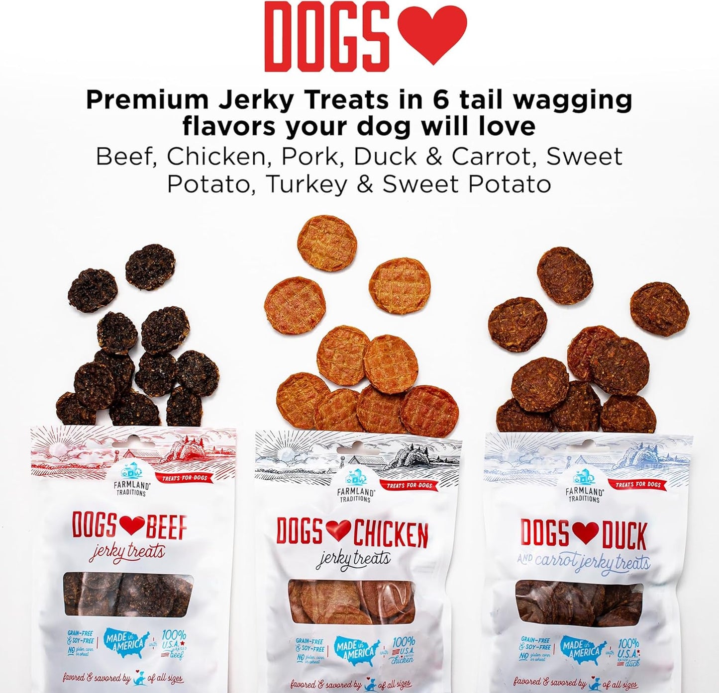 filler free dogs love chicken premium jerky treats for dogs, 3 lb. bag