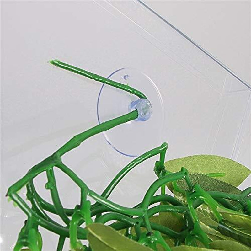 reptile plants hanging silk terrarium plants with suction cup, 12 inches