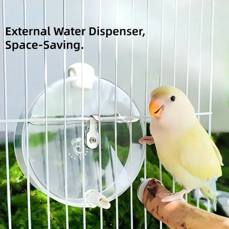 parrot pin valve water drinker, space capsule design, instant water no leak, large capacity automatic bird water bottle, nozzle water feeder, animal bird feeder