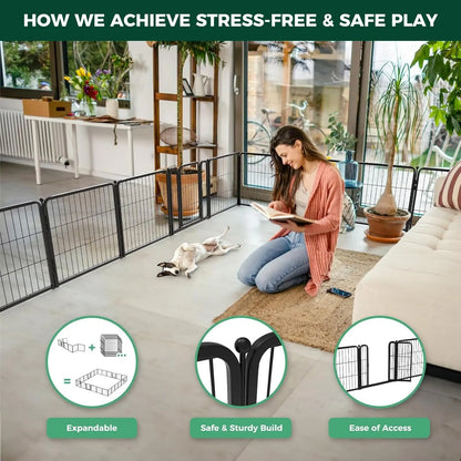 FXW Homeplus Unleashed Indoor Dog Playpen - Stress-Free and Safe Play, Heavy Duty Dog Pen | Patented
