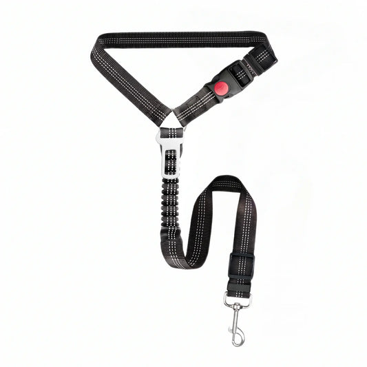 Multifunctional Dog Seat Belt Harness for Car, 3 in 1 Pet Dog Car Seatbelt Leash, Headrest Restraint for Pet Trips, Anti-Shock Seatbelt Connector for All Dog Sizes, High Quality & Adjustable & Convenient & Practical & Comfortable.