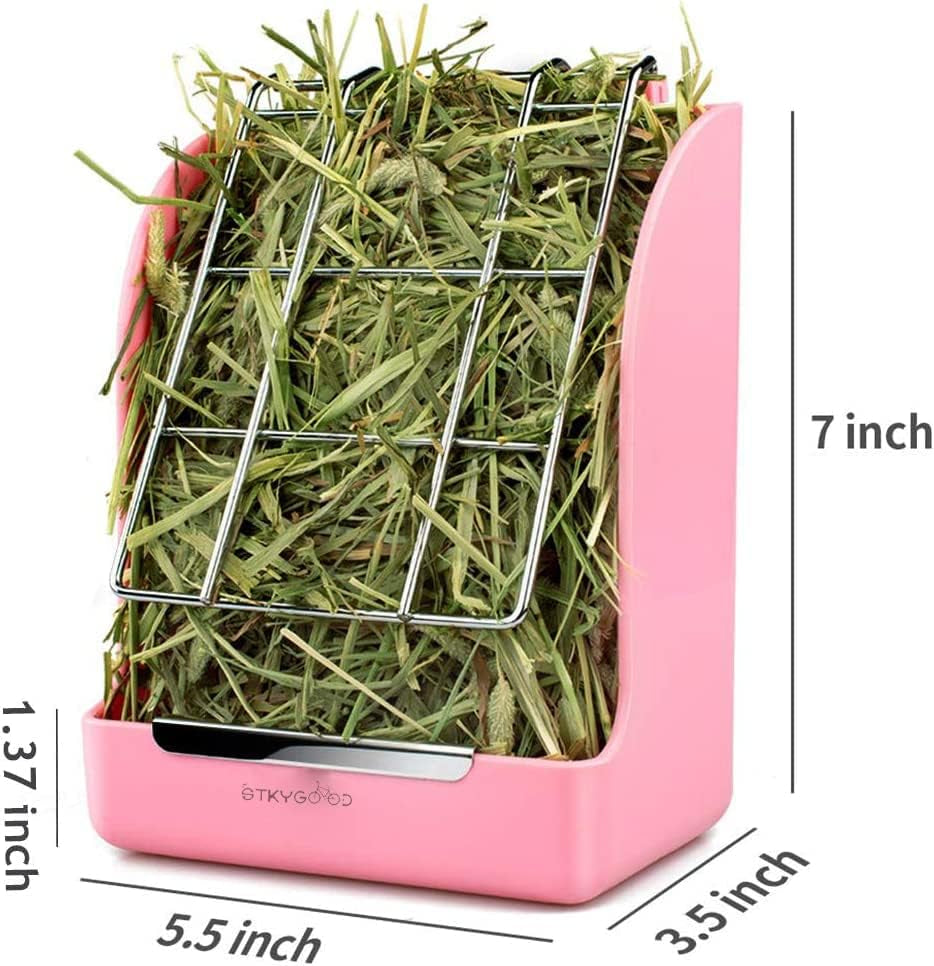rabbit hay feeder, large capacity bunny hay rack for rabbits, guinea pigs, chinchillas, small animals, hay dispenser