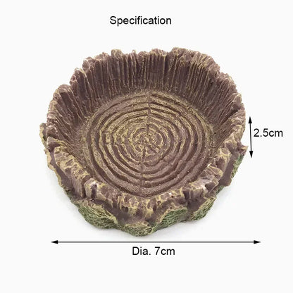 Pet Reptile Feeder Bowl Resin Aquarium Basin Food Water Pot Reptile Turtle Tortoise Scorpion Lizard Crabs Supplies Dropshipping