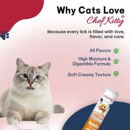 Cat Treats Lickable | Grain-Free Cat Food Toppers, High Protein | Creamy Puree Squeeze Ups with Vitamin E & Taurine, Digestible Formula | 0.5 Oz. Each Tube | 10 Tubes