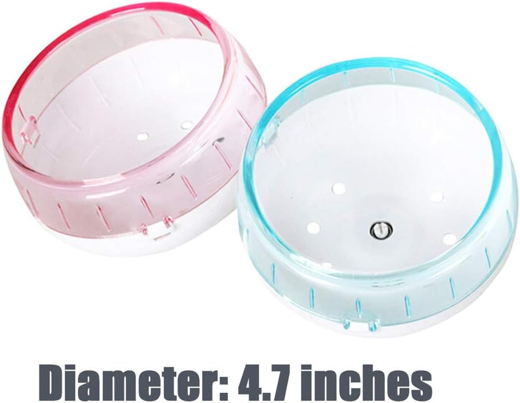4.7 inches small silent spinner exercise running wheel for small hamsters, gerbils, or mice (pink running wheel)