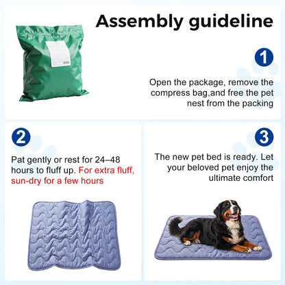 Cooling Mat for Dogs – Q-MAX>0.45 Washable Pet Cooling Pad, No Gel, No Electric, Non-Slip Summer Crate Bed for Large Dogs