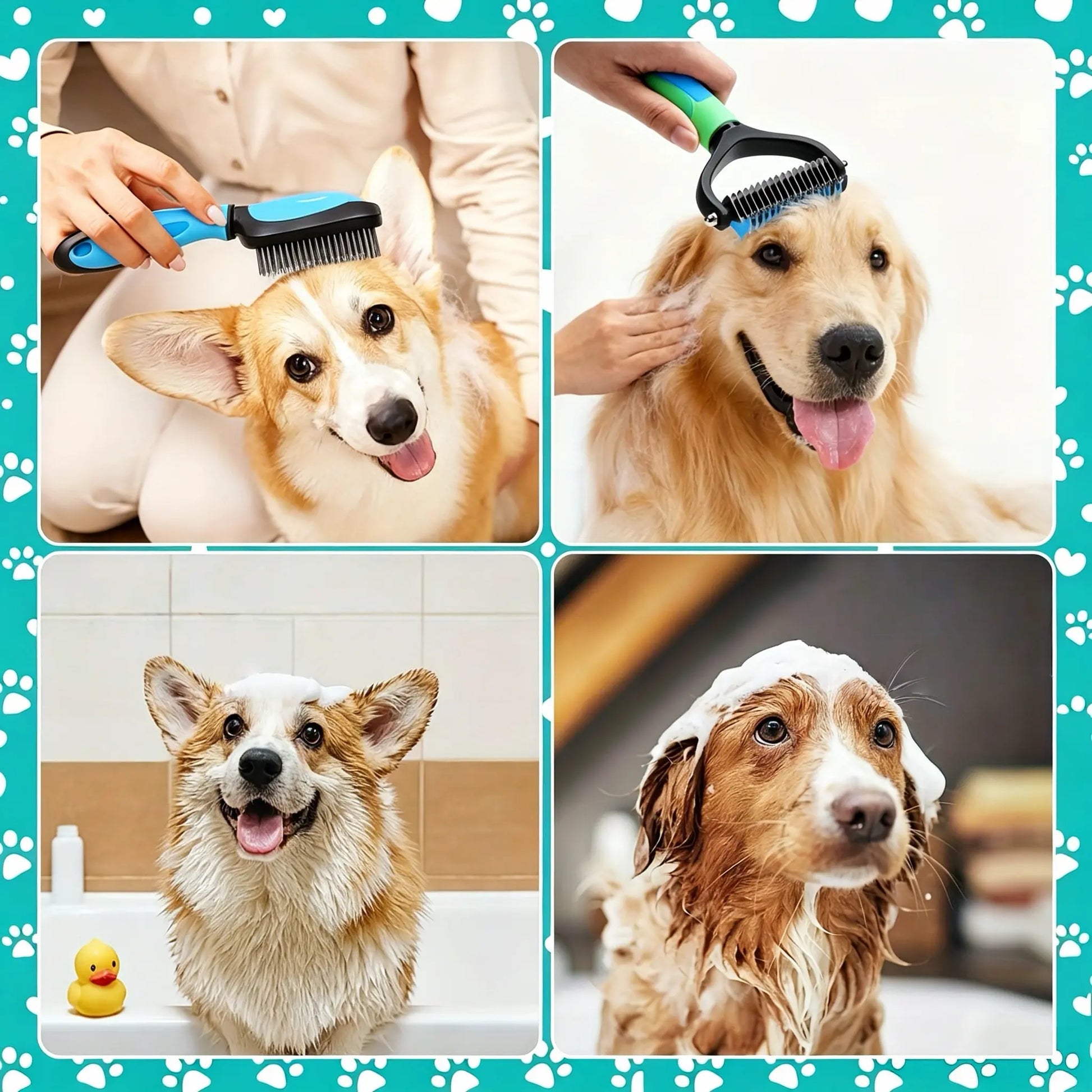 8-Piece Summer Pet Grooming Tool Set – Grooming Accessories for Small-Medium Dogs & Cats, Includes Beauty/Hair Care, Shedding & Oral Hygiene Supplies, Stress-Free for Indoor Use, Valentine’S Day Gift