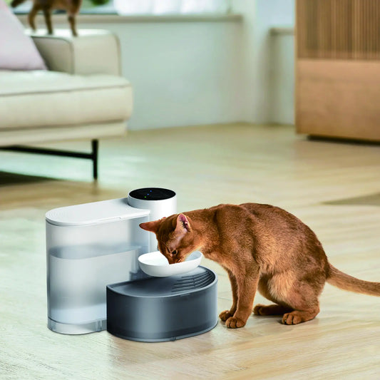 Automatic Multi-Pet Water Fountain Perfect Gift for Pet Lovers! Tilt-Type Smart Pet Water Fountain - Automatic Dispenser for Dogs, Cats & Kittens | Fresh Water to Keep Pets Hydrated Elevated Slow Feeder Stainless Steel Bowl Cat Water Fountain