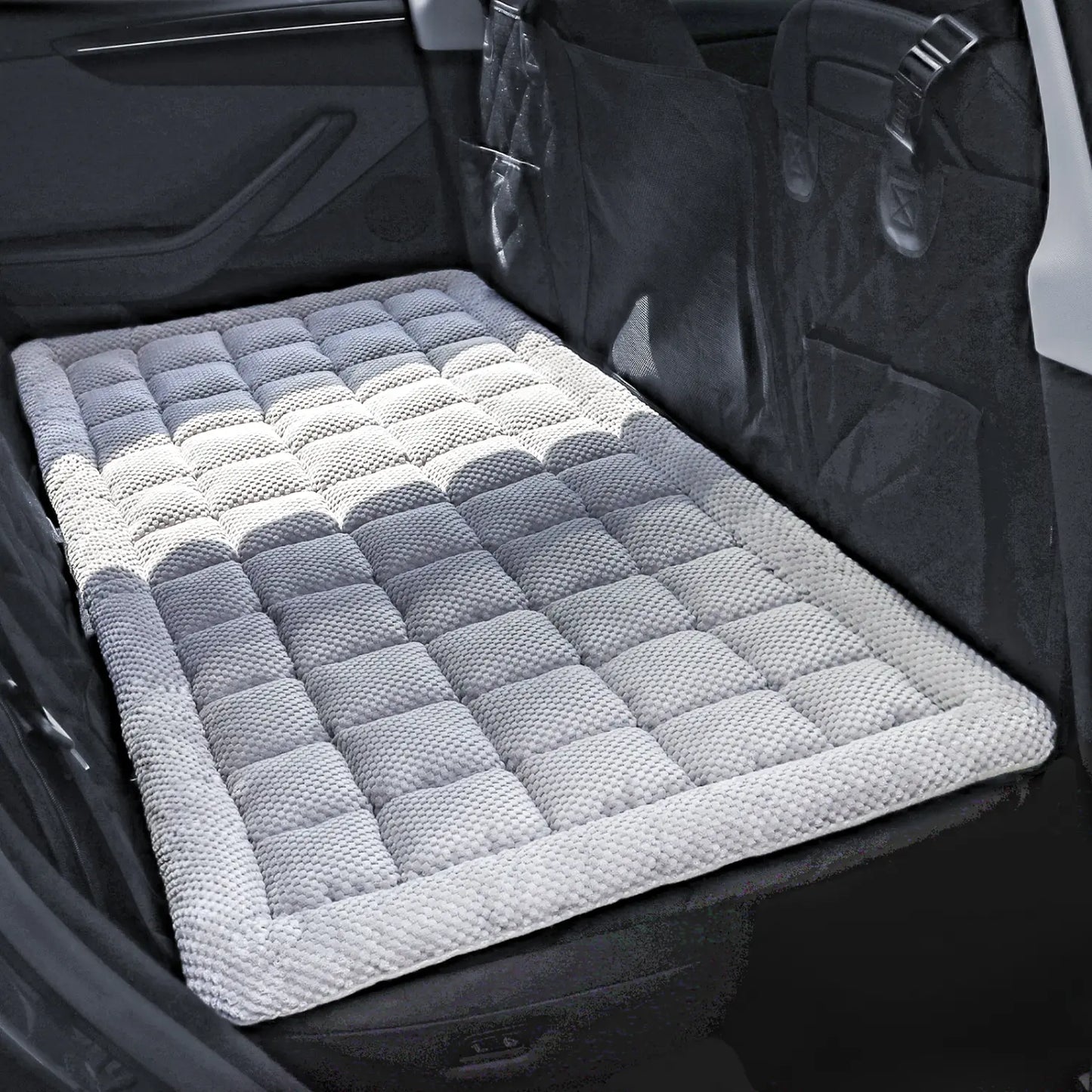reevaa dog bed mat for car backseat [extra-thick & chew-resistant], road trip bed to fully protect dog's safety, fits trucks/suvs back seat cover extenders, grey, 54x24x1.8 inch
