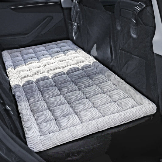 REEVAA Dog Bed Mat for Car Backseat [Extra-Thick & Chew-Resistant], Road Trip Bed to Fully Protect Dog'S Safety, Fits Trucks/Suvs Back Seat Cover Extenders, Grey, 54X24X1.8 Inch