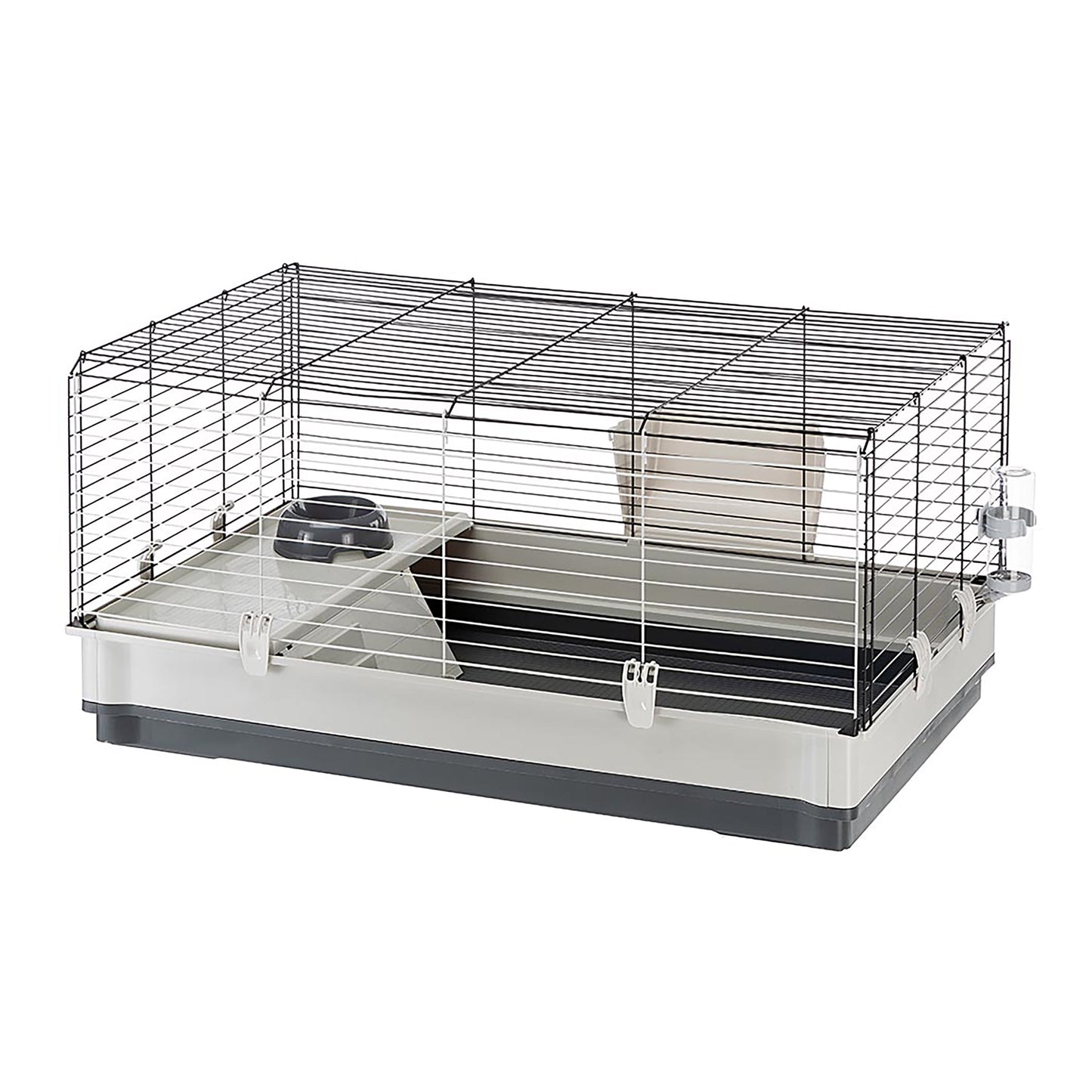 krolik rabbit cage | 39.4l x 23.6w x 19.7h inches | gray & black