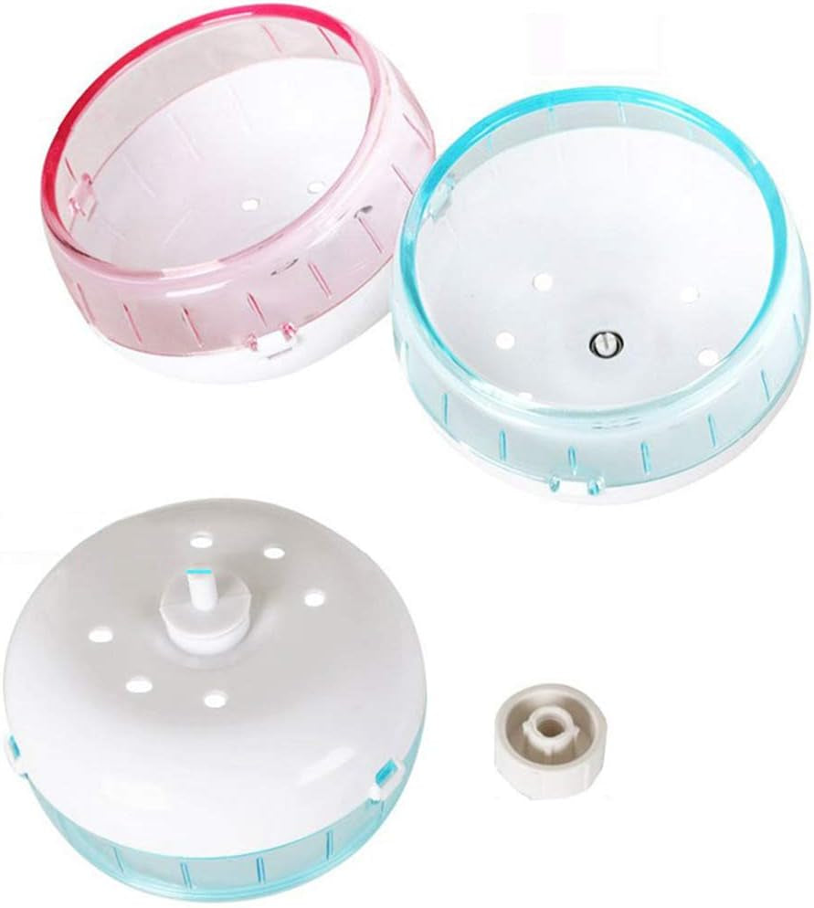 4.7 inches small silent spinner exercise running wheel for small hamsters, gerbils, or mice (pink running wheel)