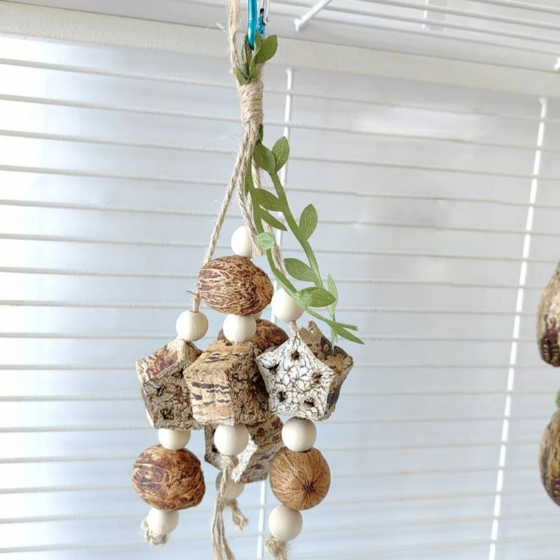 colorful hanging parrot bird molar toy articles parrot bite pet bird toy for parrot training bird swing biting toy