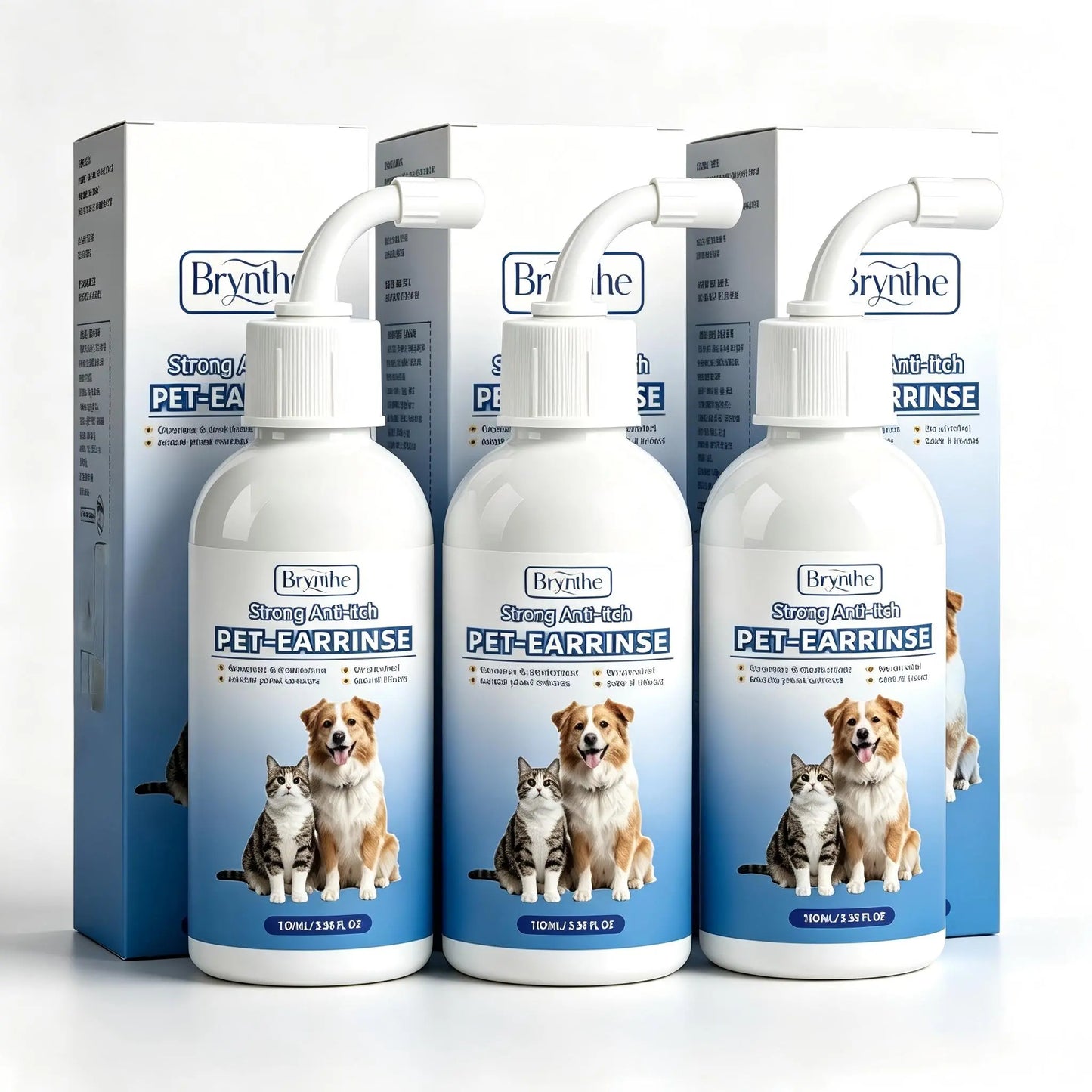 gentle pet ear wash | odor-free cleaning for dogs & cats