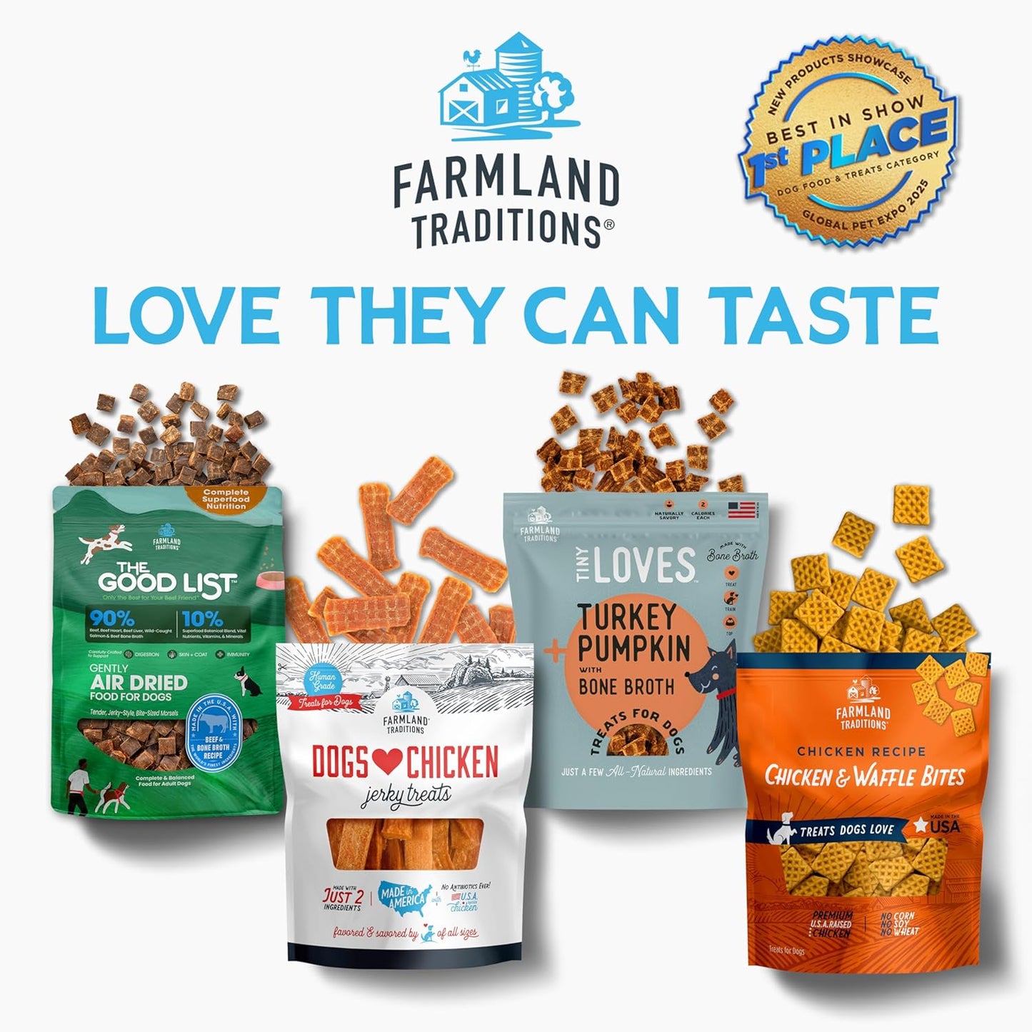 filler free dogs love chicken premium jerky treats for dogs, 3 lb. bag