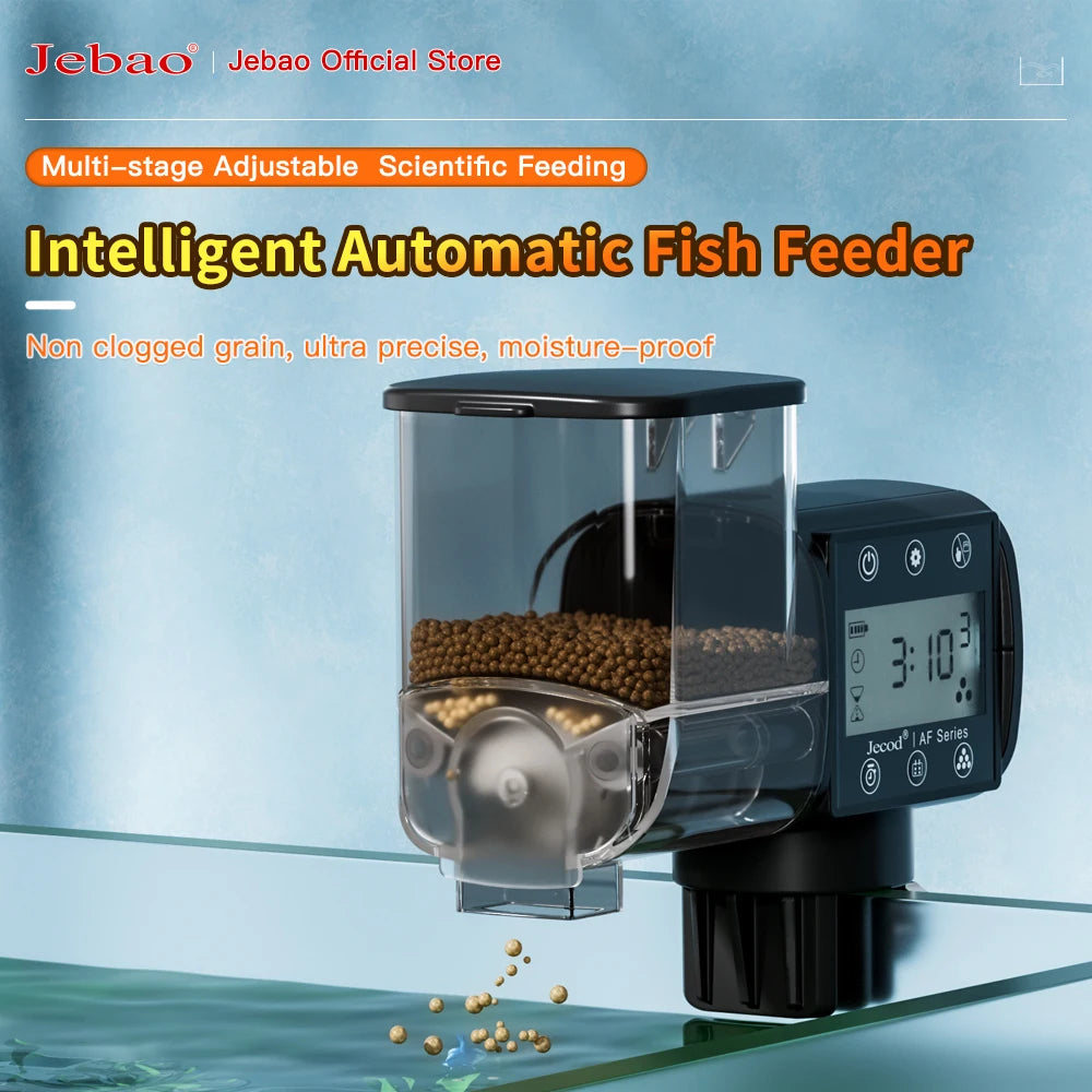 jecod new aquarium fish tank feeder intelligent automatic feeder digital timing fish tank accessories fish feeding