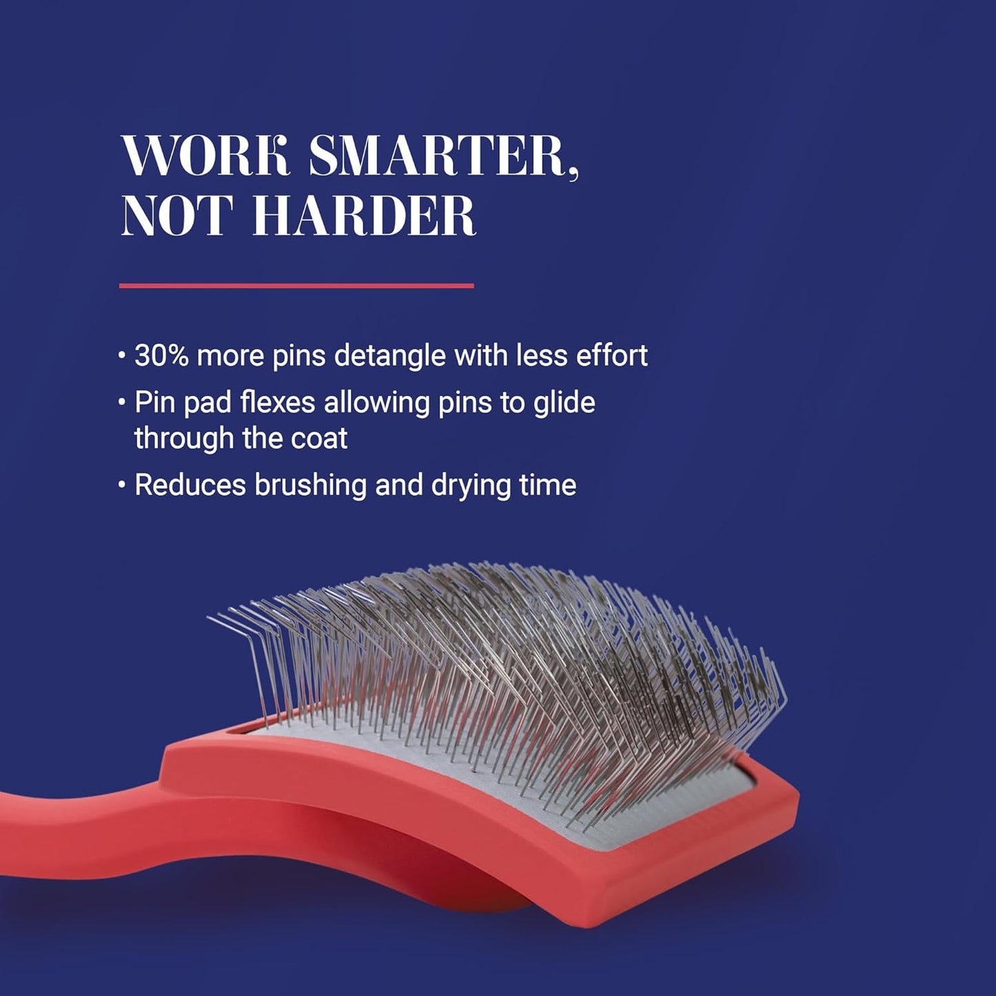 big g dog slicker brush for dogs (goldendoodles, labradoodles, poodles), groom like a professional, fluff detangle style, saves time energy, coral, large