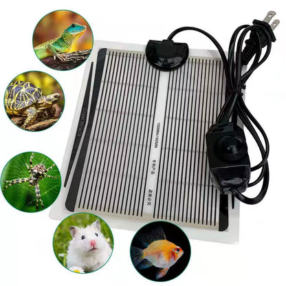 Reptiles Heat Mat with Adjustable Temperature Controller Warm Pad Incubator for Lizard Turtle Snake EU/US Plug 5-35W