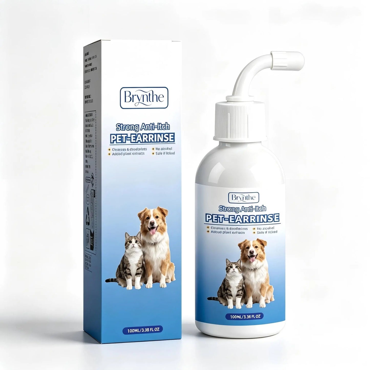 gentle pet ear wash | odor-free cleaning for dogs & cats