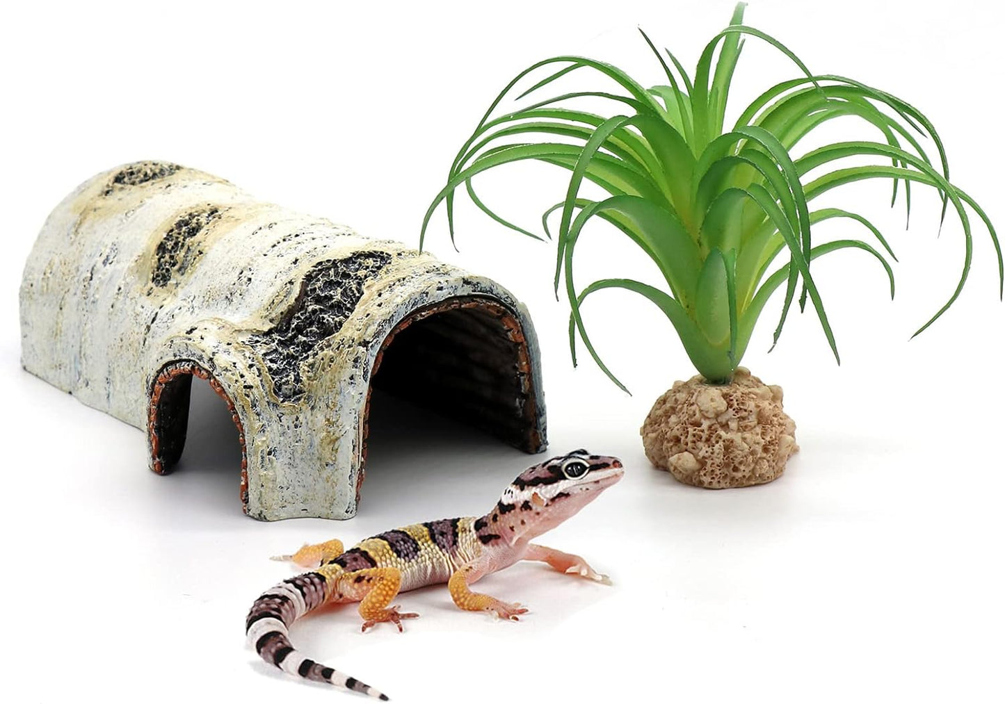 reptile hides and caves birch tree bark trunk habitats decor aquarium decoration wood for lizard geckos snake spiders frogs turtle (small)